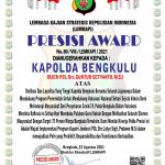 Kapolda Bengkulu Terima “Presisi Award” dari Lemkapi