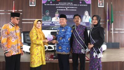 Gubenur Rohidin Mersyah Isi Kuliah Umum Wawasan Kebangsaan dan Bela Negara STIA Bengkulu