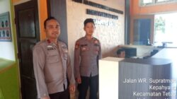 Personel Piket OMB Polres Kaur Pengamanan di Kantor  Kantor KPU Kabupaten Kaur