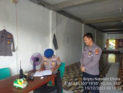 Ciptakan Rasa Aman, Personel Piket Satgas Preventif OMB Nala Polres Kaur Pengamanan di Gudang Logistik KPU 