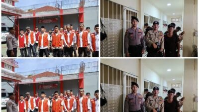 61 Tahanan Ikuti Sidang di Pengadilan, Dikawal Sat Samapta Polresta Bengkulu