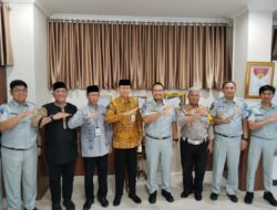Direktur Kepatuhan dan Manajemen Risiko PT Jasa Raharja Audiensi dengan Sekda Bengkulu dan Dirlantas Polda Bengkulu